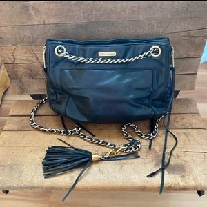 Rebeccaminkoff Black Leather Swing Strap Bag